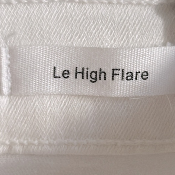 New FRAME High Rise Skinny Flared Fit White Stretch Denim Jean - Le High Flare - Picture 8 of 13
